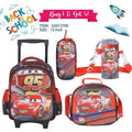 Lightning McQueen Trolley Backpack Set – 12 Inch