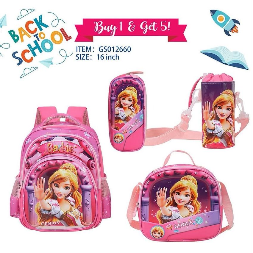 Barbie School Backpack Set – 16 Inch