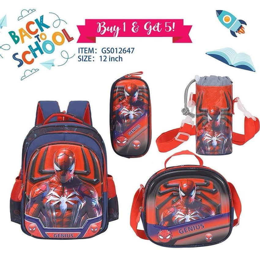 Spider-Man School Backpack Set – 12 Inch