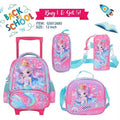 Mermaid Princess Trolley Backpack Set – 12 Inch