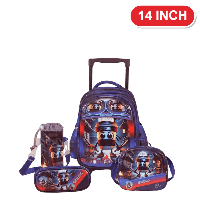Ninja Character Trolley Genius Backpack Set – 14 Inch