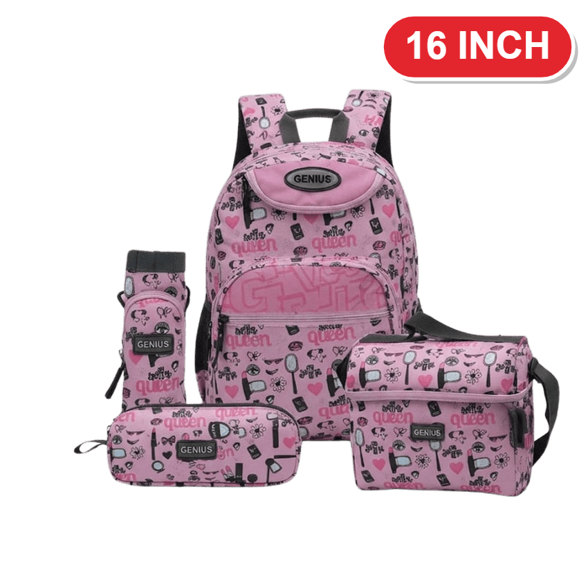 Genius Backpack Set – Queen Pink – 16 Inch