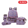 Genius Backpack Set – Purple Floral Dreams – 16 Inch
