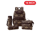 Genius Backpack Set – Green Camouflage – 16 Inch