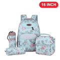 Genius Backpack Set – Mint Floral Dreams – 16 Inch