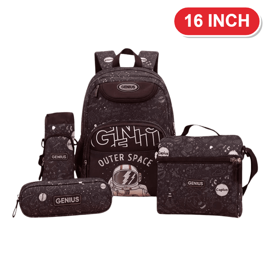 Genius Backpack Set – Outer Space Black – 16 Inch