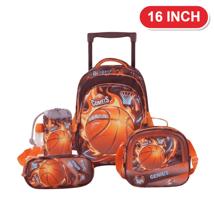Basketball Comets Trolley Genius Backpack Set – 16 Inch