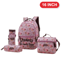 Genius Backpack Set – Pink Roses Dreams – 16 Inch