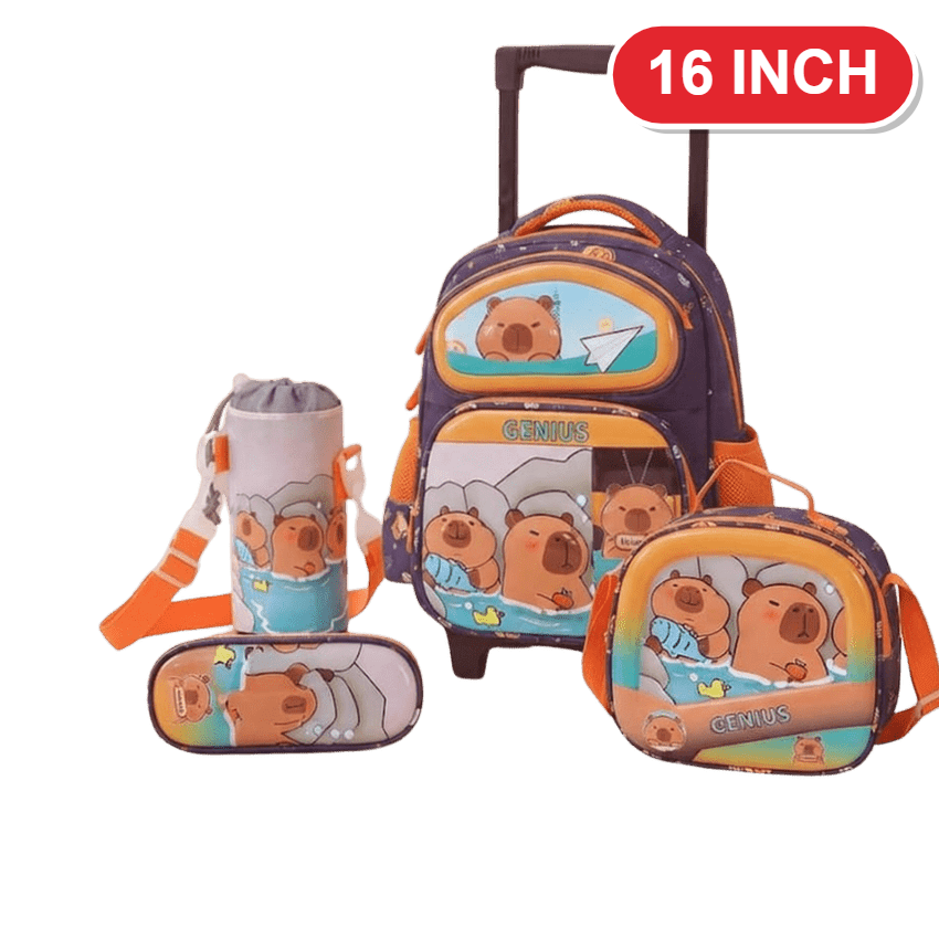 Capybara Trolley Genius Backpack Set – 16 Inch