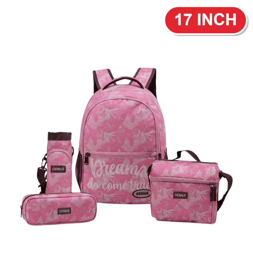 Genius Backpack Set – Pink Dreams – 17 Inch