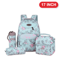 Genius Backpack Set – Mint Floral Dreams – 17 Inch