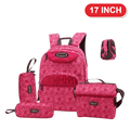 Genius Backpack Set – Hot Pink Floral – 17 Inch