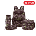 Genius Backpack Set – Football Grey & Green – 18 Inch