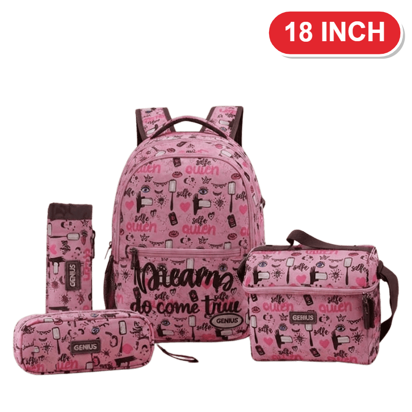 Genius Backpack Set – Queen Selfie Pink – 18 Inch