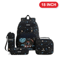 Genius Backpack Set – Space Planets Black – 18 Inch