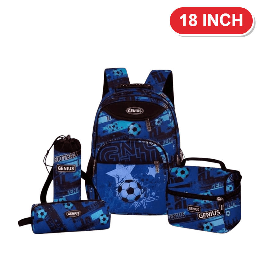 Genius Backpack Set – Football Blue – 18 Inch