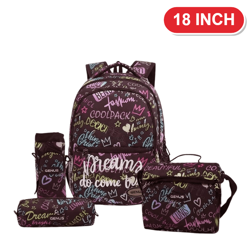 Genius Backpack Set – Coolpack Neon Dreams Brown – 18 Inch