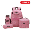 Genius Backpack Set – Pink Sprigs – 18 Inch