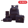 Genius Backpack Set – Navy Blue – 18 Inch