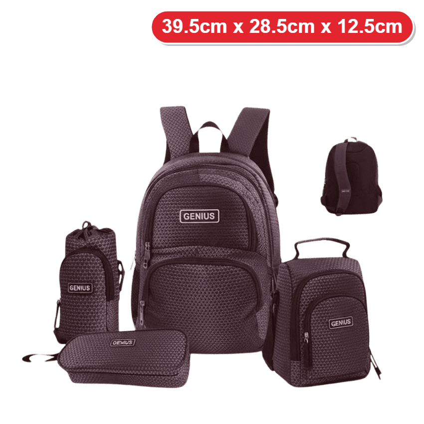 Genius Backpack Set – Dark Diamond Weave