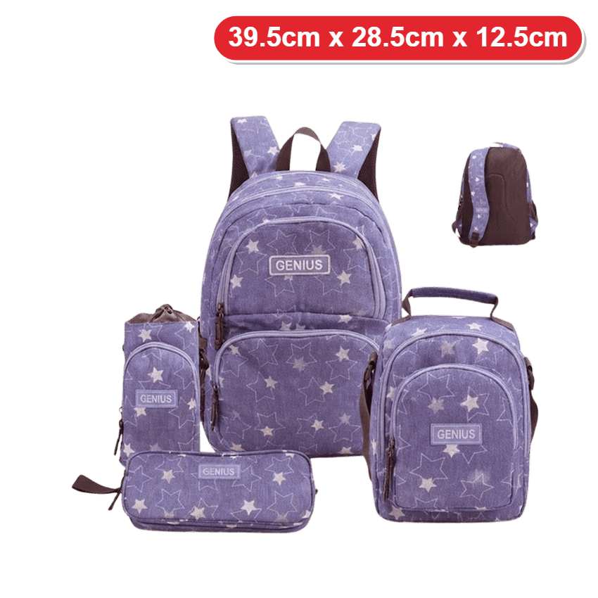 Genius Backpack Set – Lavender Stars