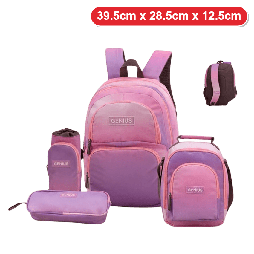 Genius Backpack Set – Pink-Purple Gradient