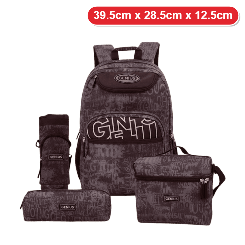 Genius Backpack Set – Grey Graffiti