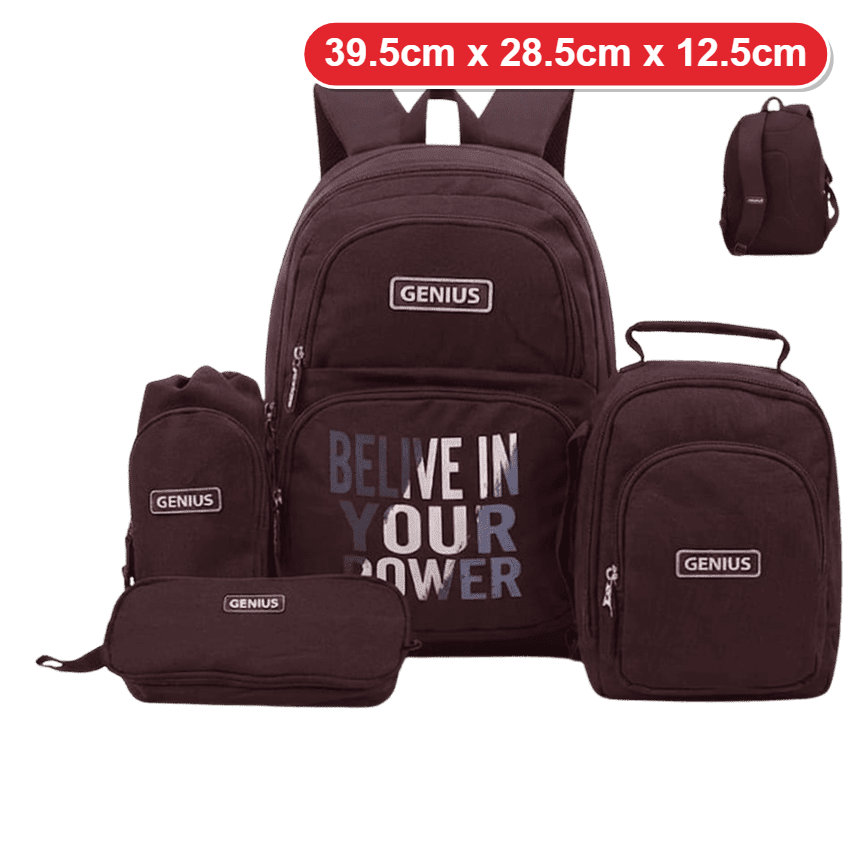 Genius Backpack Set – Black - Belive in Your Power