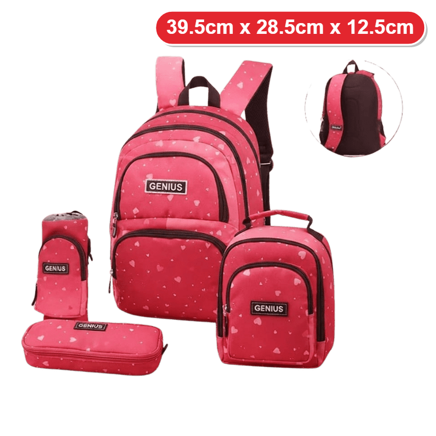Genius Backpack Set – Pink Speckled Stars