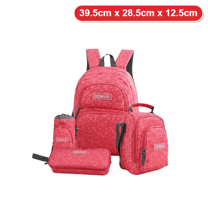 Genius Backpack Set – Coral Hearts