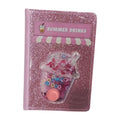 Summer Drinks Glitter Notebook