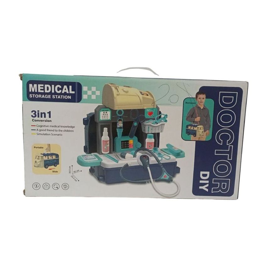 3-in-1 Medical Doctor DIY Playset with Carry Case