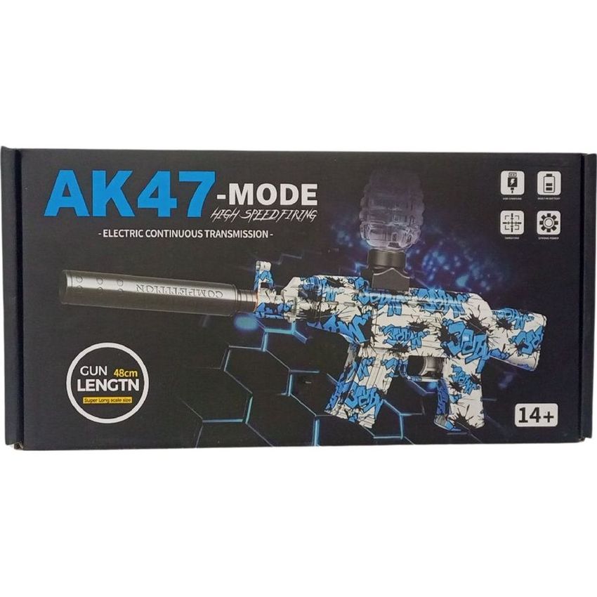 AK47-Mode Electric Gel Ball Blaster - Blue Camo