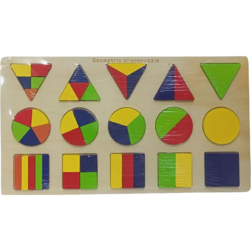 Three-in-One Wooden Puzzle Activity Board - Large