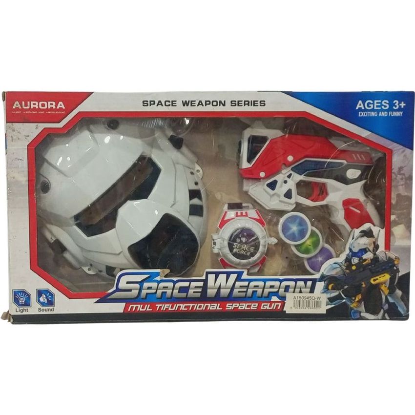 Space Weapon Helmet & Toy Blaster Set