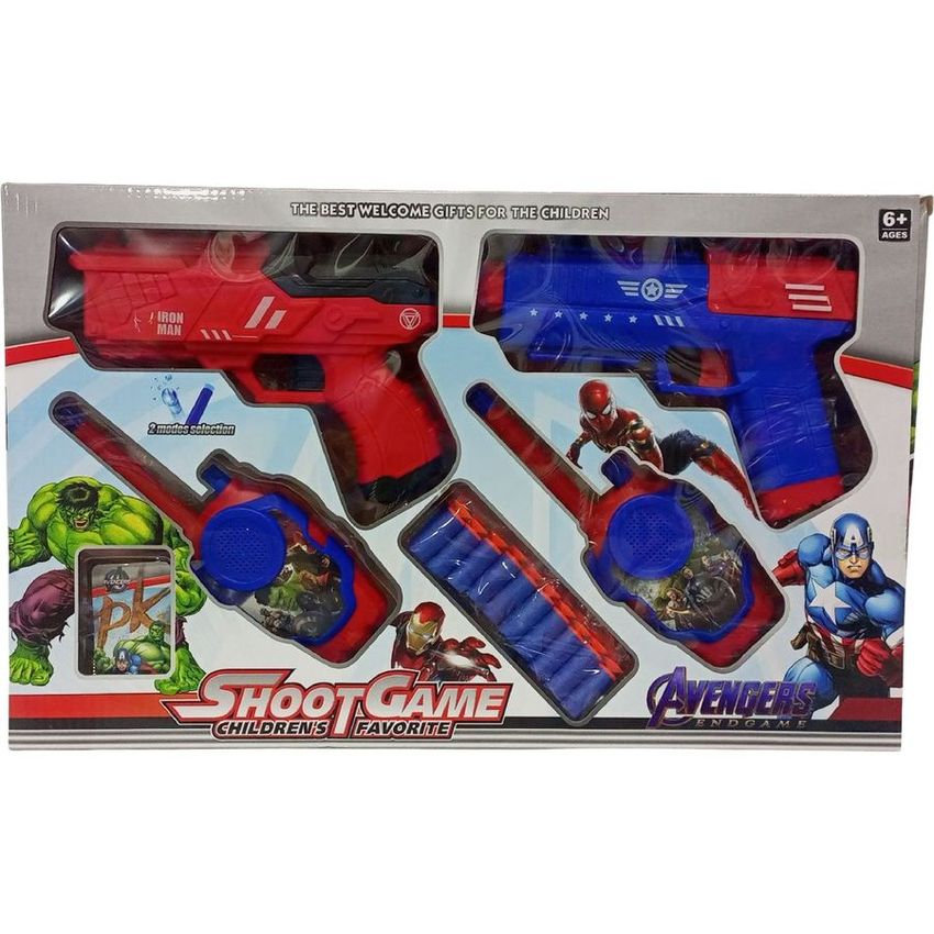 Superhero Shoot Game Dual Blaster & Walkie-Talkie Set