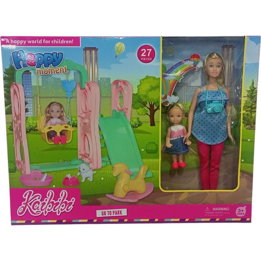 Kaibibi Doll Playground Swing & Slide Set