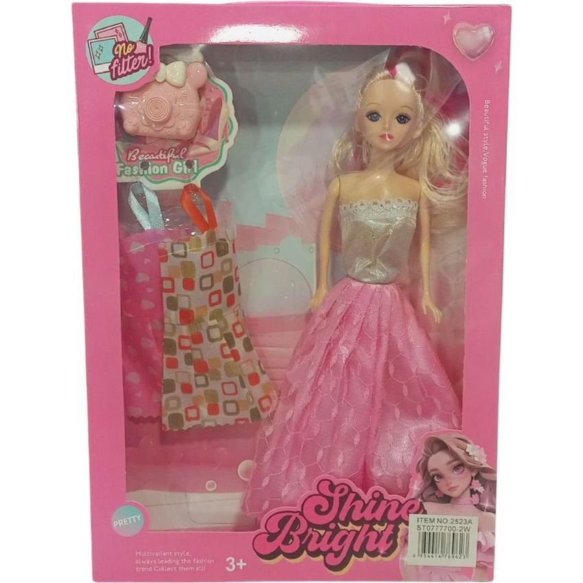 Stylish Girl Fashion Doll with Extra Dress