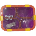 Enjoy Time Bento Lunch Box - Purple & Orange
