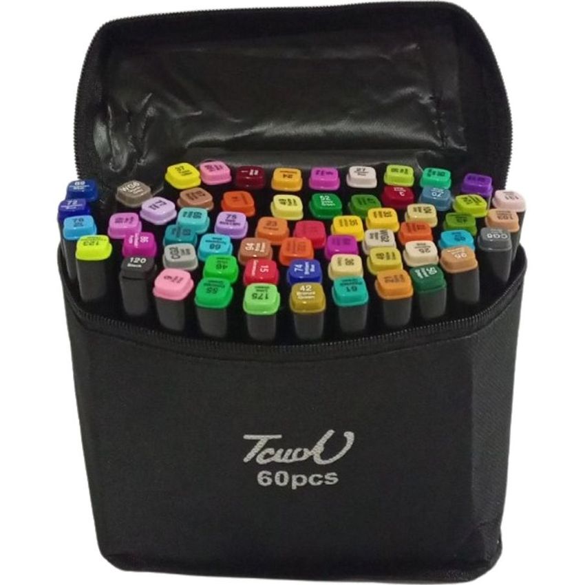 Black Art Marker Carrying Case - 60 Colors