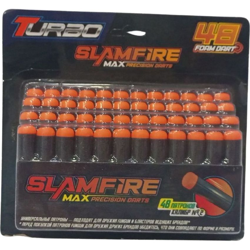 Turbo Slamfire Max Precision Foam Darts - 48 Pcs