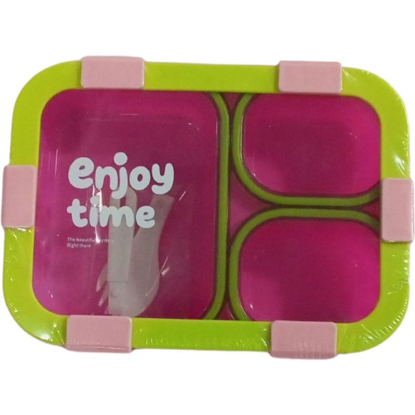 Enjoy Time Bento Lunch Box - Pink & Green