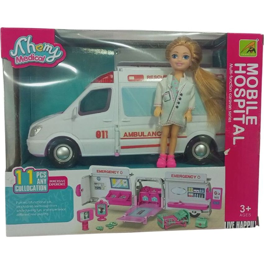 Mobile Hospital Ambulance Doll Playset