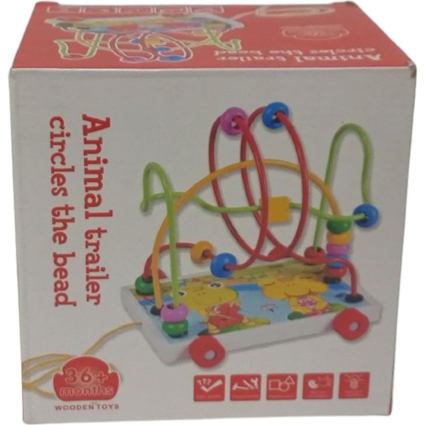 Animal Bead Maze Wooden Pull Toy