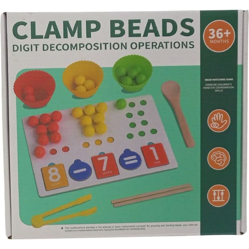 Clamp Beads Digit Decomposition Math Game