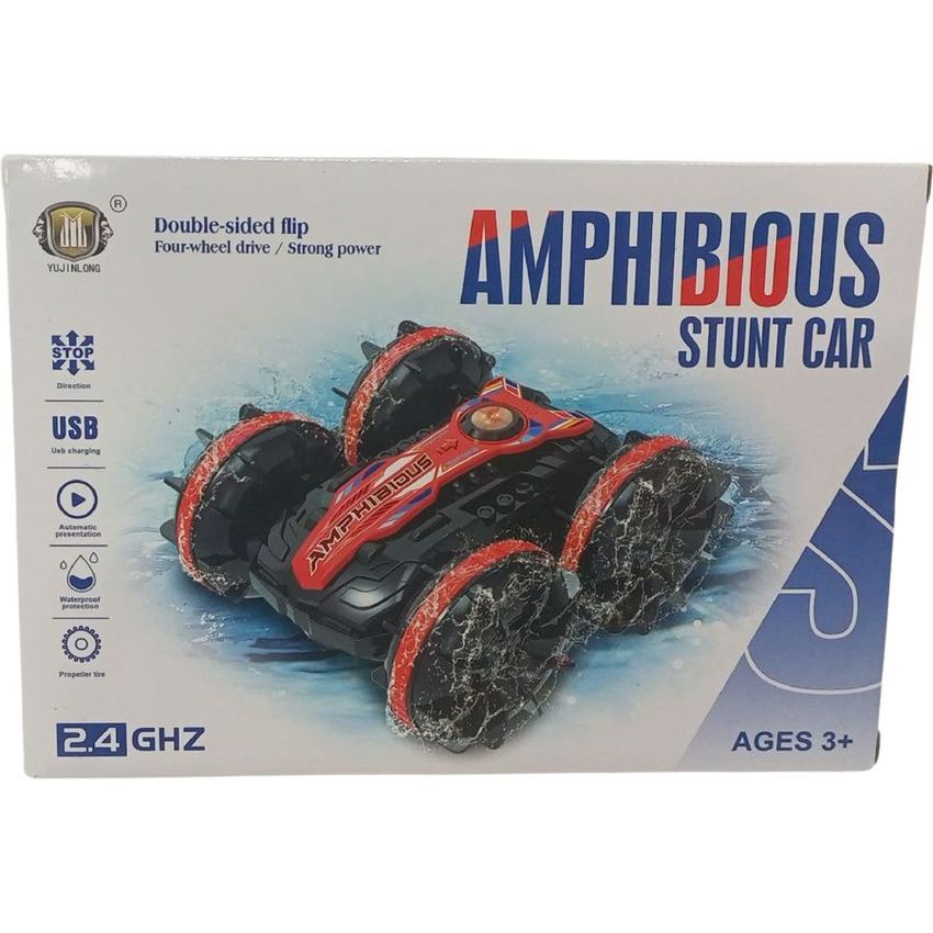 Amphibious 2.4GHz Stunt RC Car - Red