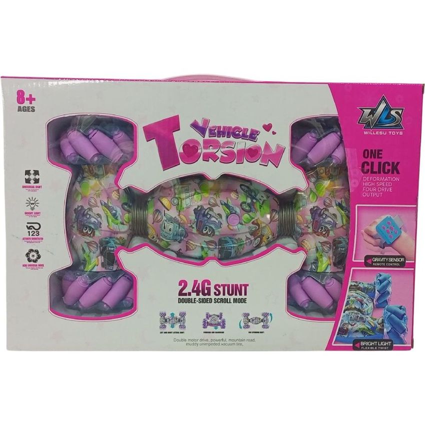 Vehicle Torsion 2.4G Stunt RC Car - Pink