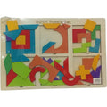 Wooden Geometric Shape Puzzle Board