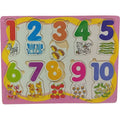 Wooden Numbers 1-10 Puzzle Board