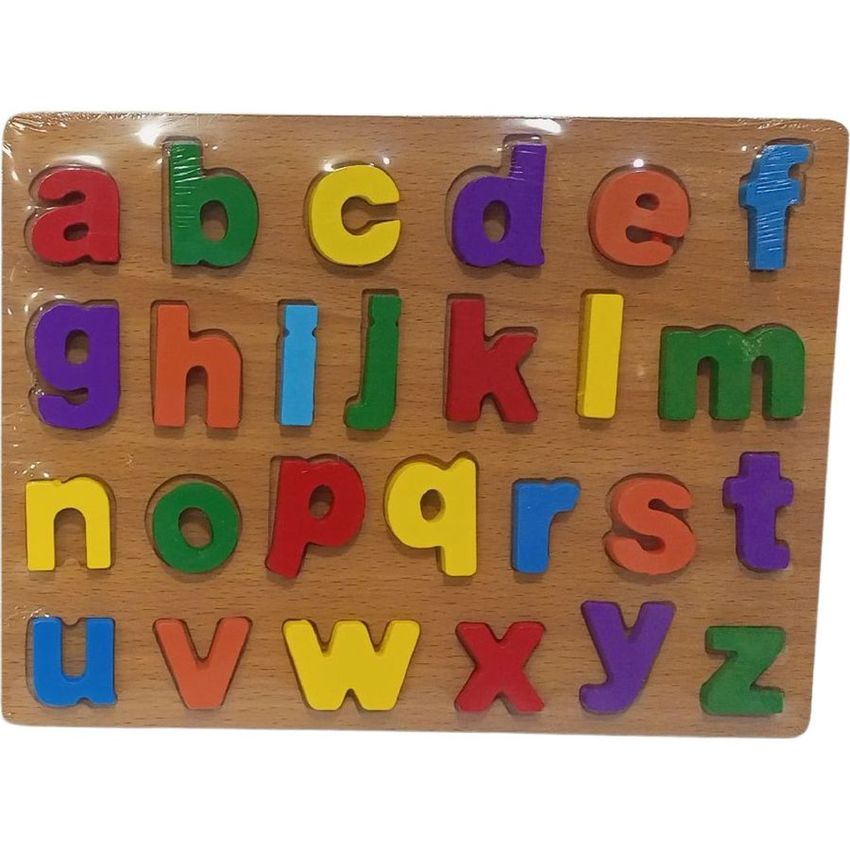 Wooden Numbers, Math Symbols & Shapes Puzzle Board